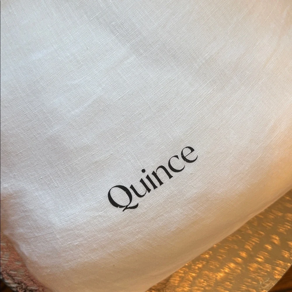 Quince White Cotton Duvet Cover Set with Contrast Piping